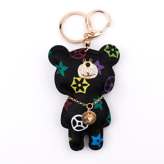 Cute Bear Fur Ball Keychain Pendant